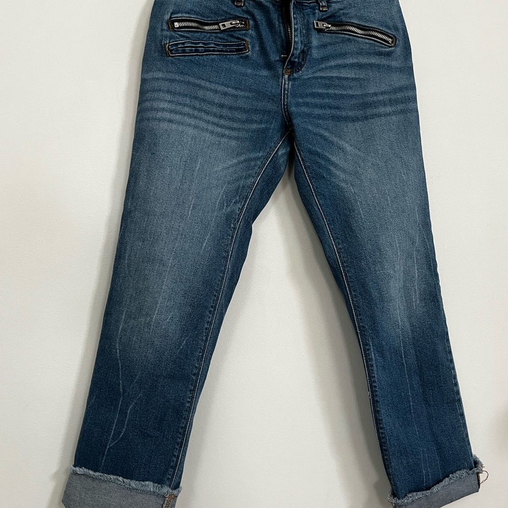 Zadig & Voltaire ankle cropped Jeans with Zip Pocket Detail